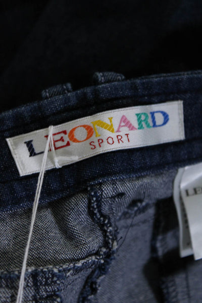 Leonard Womens Straight Leg Jeans Dark Wash Size 73