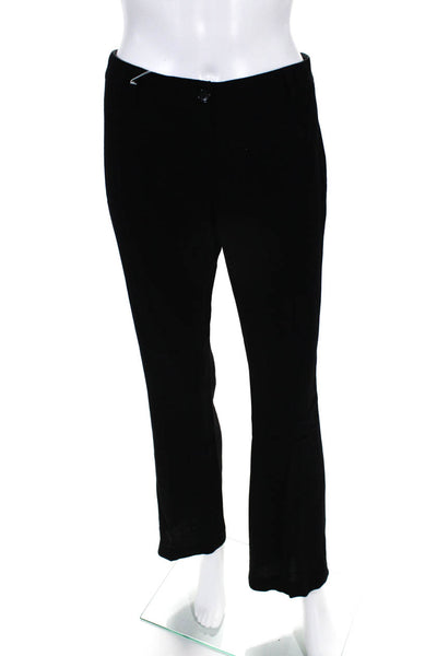 D&G Womens Wool Blend Pleated Straight Leg Trouser Dress Pants Black Size 26
