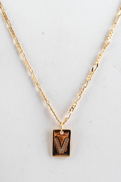 Maison Irem Womens Tilly Initial Necklace - V Size One Size LL19LL