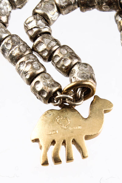 Dodo Sterling Silver 10KT Yellow Gold Animal Charm Toggle Bracelet