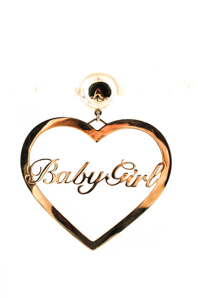Established Jewelry Womens Baby Girl Heart Earrings 14k Yellow Gold