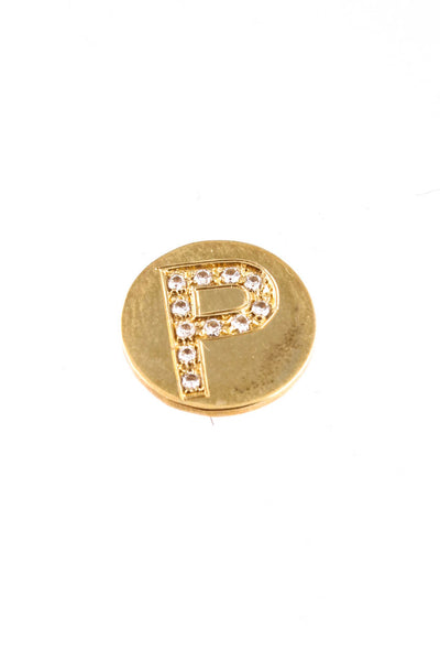 Spallanzani  18KT Yellow Gold  Letter P Diamond Magnetic Charm