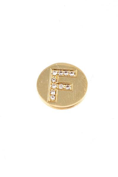Spallanzani  18KT Yellow Gold Letter F Diamond Magnetic Charm