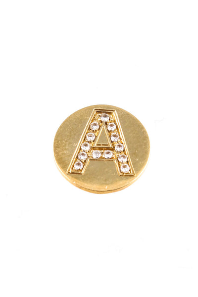 Spallanzani  18KT Yellow Gold  Letter A  Diamond Magnetic Charm