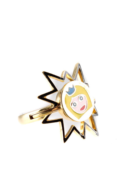 Spallanzani  18KT Yellow Gold Princess Girl Ring Size 6.5