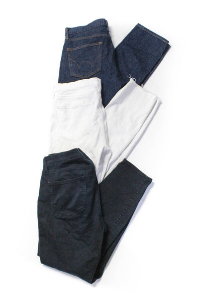 Madewell Edwin Womens Straight Cut Jeans White Blue Denim Size 31 32 Lot of 3