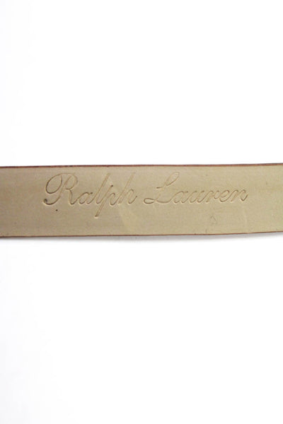 Ralph Lauren Mens American Alligator Skinny Belt Sport Rust Brown Size 36