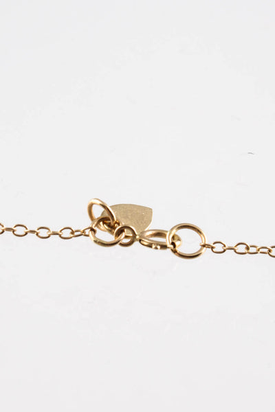 Designer Womens 14kt Yellow Gold Horn Pendant Necklace Gold