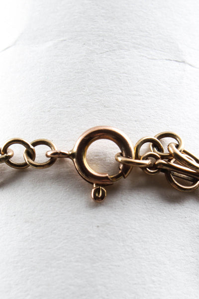 Designer  Vintage Dog Heart Boot 10KT Gold Charm Bracelet