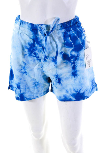 Year of Ours Womens Boyfriend Sweat Shorts Blue Tie Dye Size XS