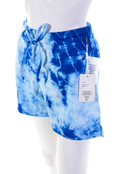Year of Ours Womens Boyfriend Sweat Shorts Blue Tie Dye Size XS
