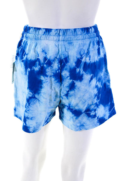 Year of Ours Womens Boyfriend Sweat Shorts Blue Tie Dye Size XS