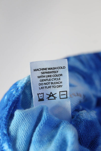 Year of Ours Womens Boyfriend Sweat Shorts Blue Tie Dye Size XS