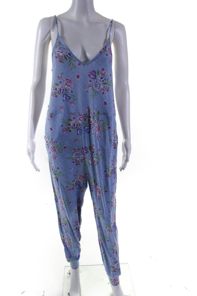 You Say Womens Floral Jumpsuit Kentucky Blue Size S