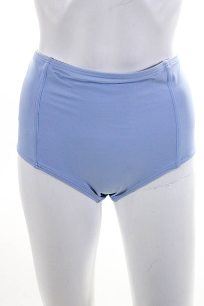 Madewell Womens Morgan High Waist Bikini Bottoms - City Blue Size L