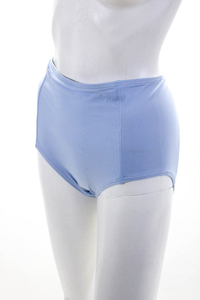 Madewell Womens Morgan High Waist Bikini Bottoms - City Blue Size L