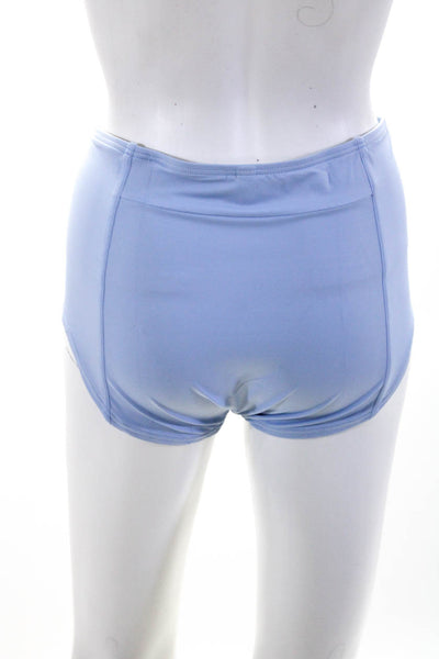 Madewell Womens Morgan High Waist Bikini Bottoms - City Blue Size L