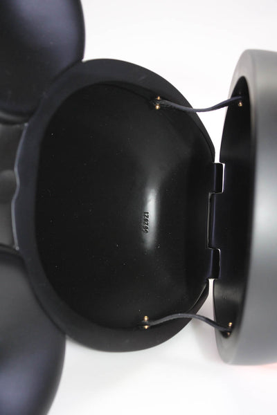 Gucci Womens Hinged Magnetic Enamel Plastic Mouse Tote Handbag Black
