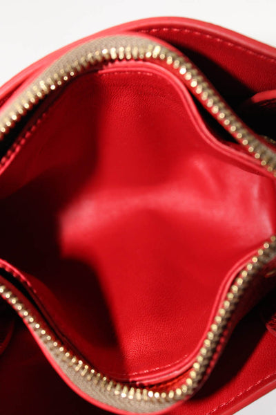 Fontana Milano 1915 Womens Snakeskin mini A Plus Crossbody Handbag Red