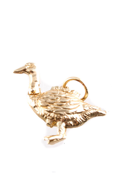 Designer Antique Yellow Gold Goose Locket Pendant Charm