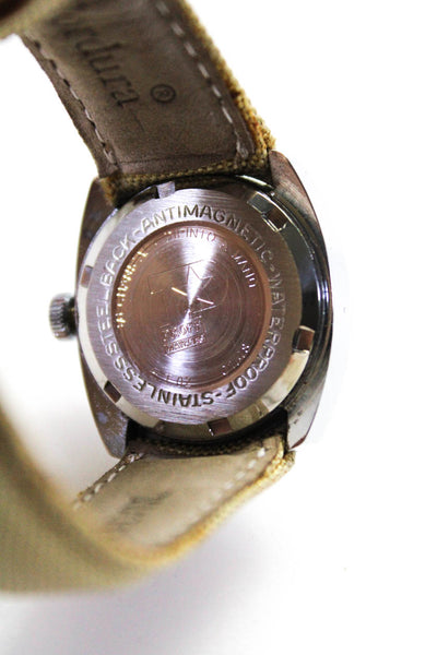 Designer Original Cordura Unisex Waterproof Vintage Watch Beige Silver