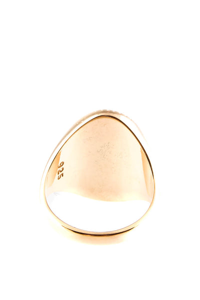 Maison Irem Womens Gothic Initial Signet Ring - S Size 7