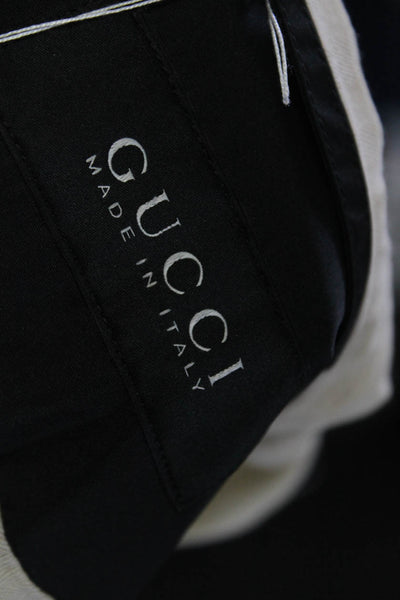 Gucci Womens Long Sleeve Front Zip Hooded Light Jacket Black Size Italian 44