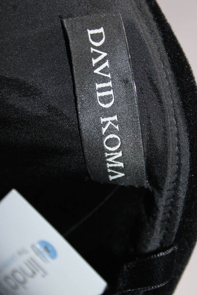 David Koma Womens Jeweled Hem Spaghetti Strap Mini Dress Black Size 8
