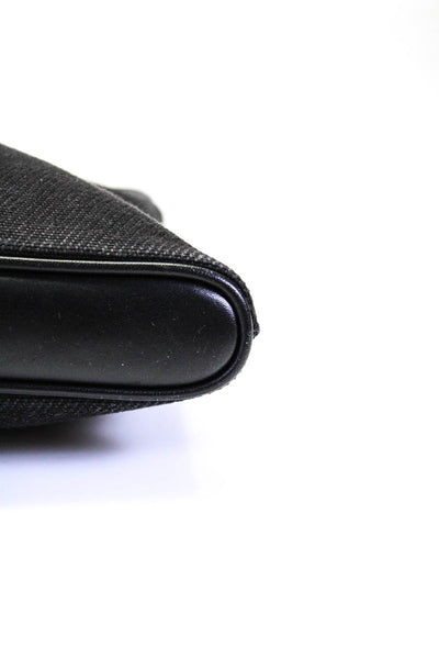 Alexander Wang Womens Leather Zipper Closure Clutch Handbag Black