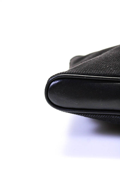 Alexander Wang Womens Leather Zipper Closure Clutch Handbag Black