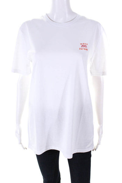 Yeah Right NYC Womens Mood Swings Short Sleeve Tee Shirt Red White Size XS