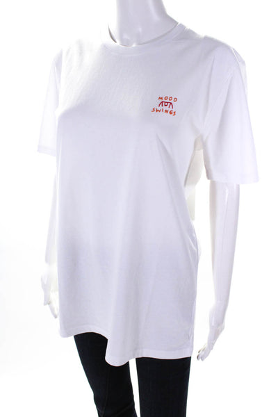 Yeah Right NYC Womens Mood Swings Short Sleeve Tee Shirt Red White Size XS