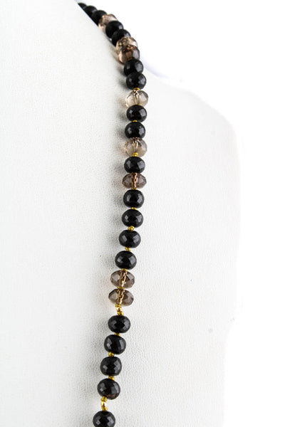 Janis Provisor Womens 18kt Yellow Gold Labradorite Beaded Pearl Strand Necklace