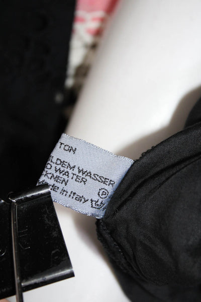 Temptation Positano Womens Short Sleeve Off Shoulder Top Black Cotton Size Small