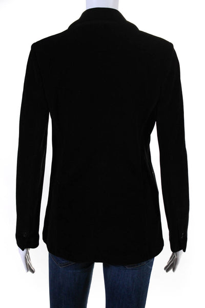 Circolo Womens Unlined Velvet One Button Blazer Black Size IT 40