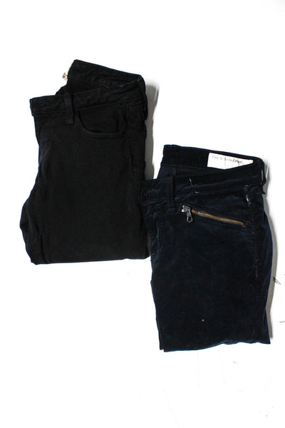 Rag & Bone Jean L'Agence Womens Velvet Zip Leg Jeans Navy Blue Black Size 26 Lot