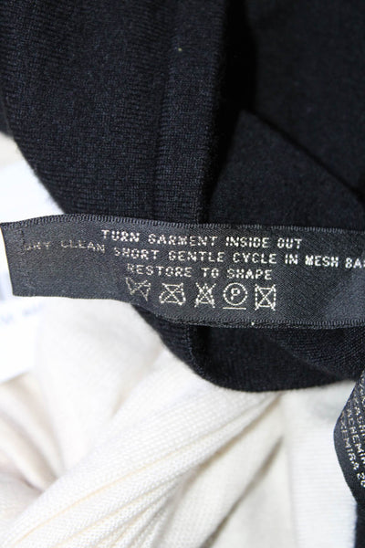 Ralph Lauren Black Label Womens Tie Waist Knit Tank Top Black White Size Medium