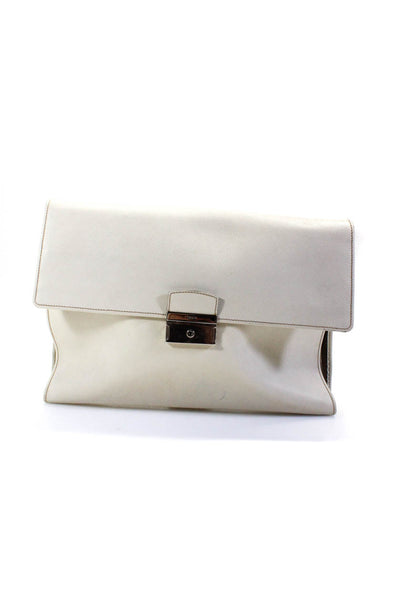 Prada Womens Portfolio Clutch Handbag Beige ONE SIZE