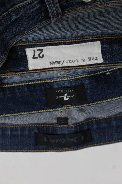 7 For All Mankind Rag & Bone Juicy Couture Womens Jeans Blue Size 27 28 Lot 3