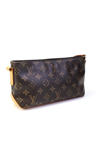 Louis Vuitton Womens Trotteur Monogram Coated Canvas Crossbody Handbag Brown