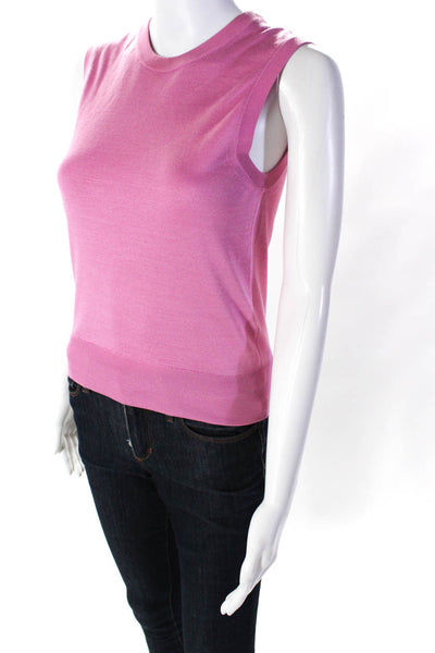 Dolce & Gabbana Womens Crewneck Sweater Shell Pink Size S