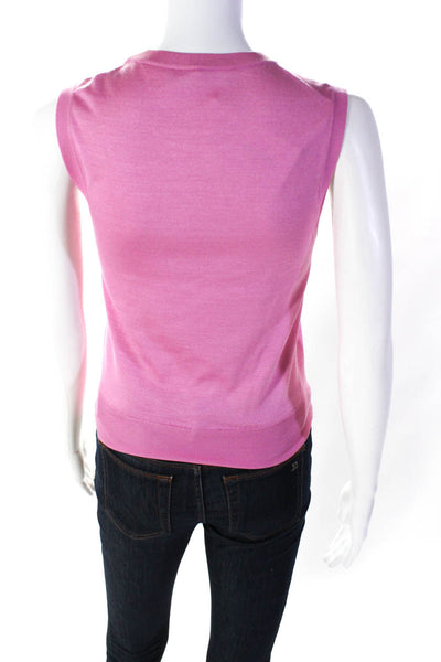 Dolce & Gabbana Womens Crewneck Sweater Shell Pink Size S
