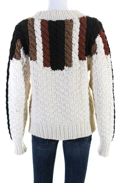 Sea New York Womens Long Sleeve Chunky Knit Sweater White Size S