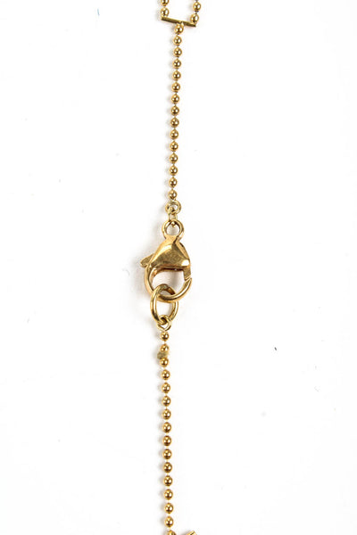 Renee Lewis Womens 18k Yellow Gold Shield Diamond Charm Necklace
