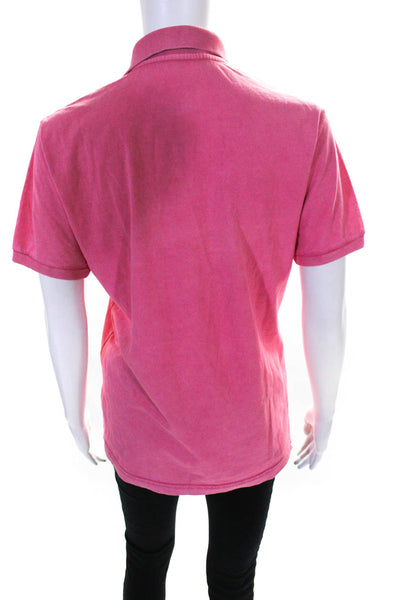 DSQUARED2 Womens Cotton Knit Pink Henley Polo T-shirt Size S