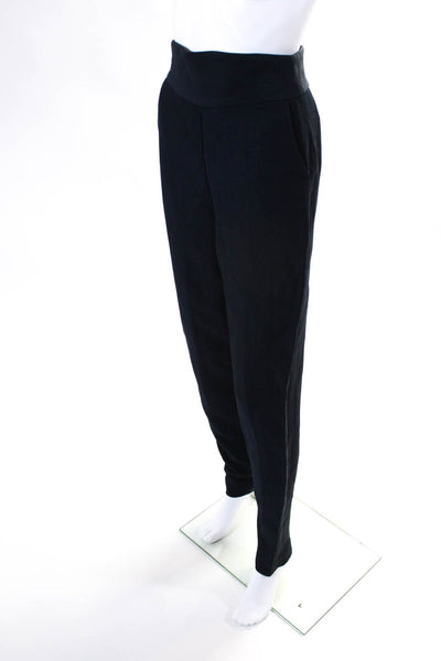 Rachel Comey Womens High Rise Textured Casual Pants Trousers Navy Blue Size 0