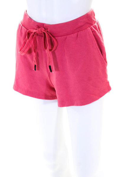 Stateside Womens High Waist Shorts Crew Neck Sweater Set Pink Size Extra Small