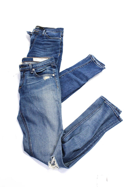 Rag & Bone Jean Hudson Womens Distressed Skinny Jeans Size 26 Lot 2