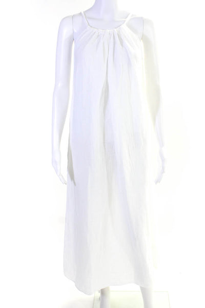 Michael Stars Womens Cotton Keyhole Spaghetti Straps Dress White Size Small