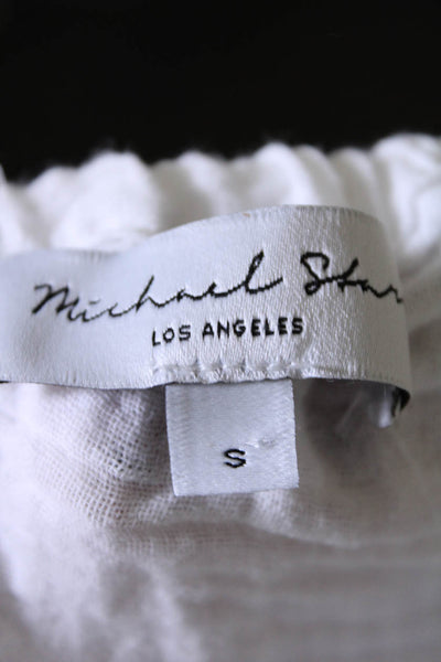 Michael Stars Womens Cotton Keyhole Spaghetti Straps Dress White Size Small